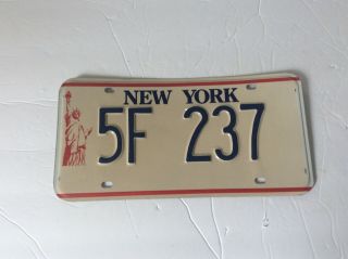 Very Good Vintage York State Liberty License Plate (5f - 237)