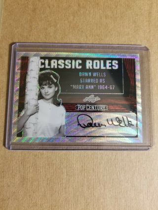 2019 Leaf Pop Century Dawn Wells Silver Wave Classic Roles Auto Autograph