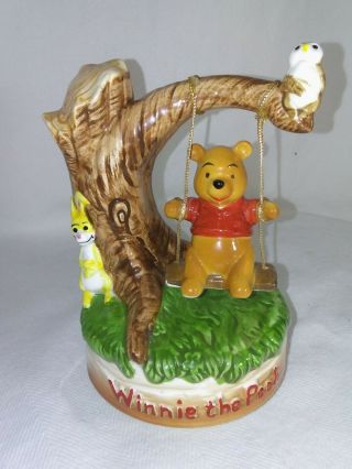 Vintage Winnie The Pooh On Swing Music Box Disney Productions