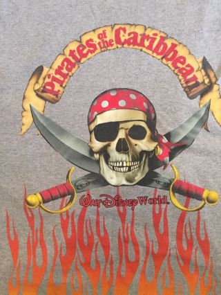 Pirates of the Caribbean Disney World Park Vintage RARE T Shirt Sleeveless 90 ' s 2