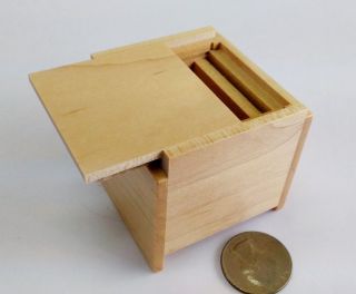 4 Steps Maple Wood Kobako 54 Mm Japanese Puzzle Box Himitsubako Oka Craft