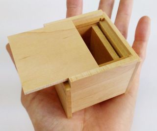 4 steps Maple wood Kobako 54 mm Japanese puzzle box Himitsubako OKA CRAFT 3