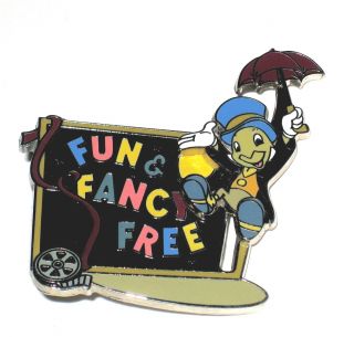 Le Disney Pin✿pinocchio Fun & Fancy Jiminy Cricket Umbrella Film Reel Movie