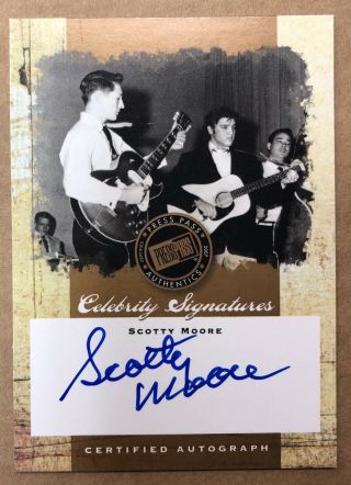 Scotty Moore Auto 2007 Press Pass Elvis The Music Celebrity Signatures Cs - Sm