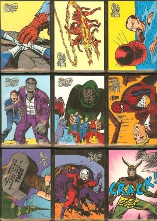 1998 Marvel The Silver Age Complete Base Set Of 100 Cards - Fleer Skybox Nm/mt