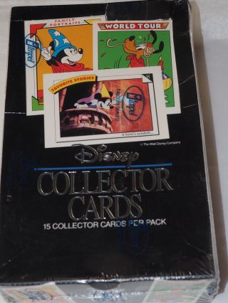 1991 Impel Walt Disney Collector Trading Cards Box Of 36 Packs