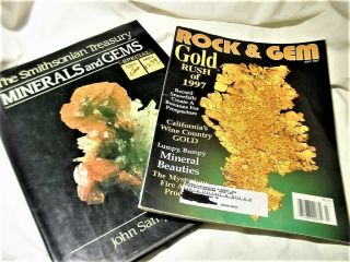 The Smithsonian Treasury Minerals& Gems Book & Rock N Gem July 1997 @ Nr Look