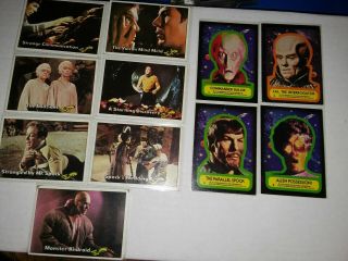 7 Vintage 1976 Topps Non - Sport Trading Cards Star Trek Captain 