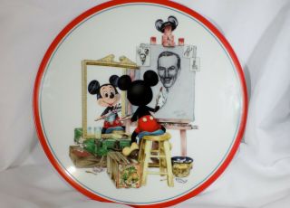 Mickey Mouse Self Portrait Plate Charles Boyer Walt Disney Theme Parks & Resorts