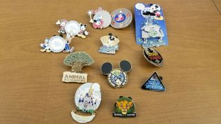 12 Walt Disney World Pin Trading Pins - Epcot,  Animal Kingdom,  Star Tours,  35