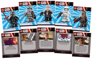 Lego Star Wars The Force Awakens - 5 Card Promo Set - Kylo Ren Han Solo Chewy