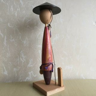 26.  7cm Angler Kokeshi Kashima Japan Antique wooden Doll No.  FS515 4