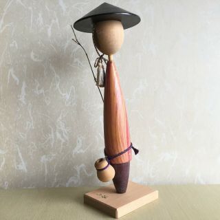 26.  7cm Angler Kokeshi Kashima Japan Antique wooden Doll No.  FS515 5