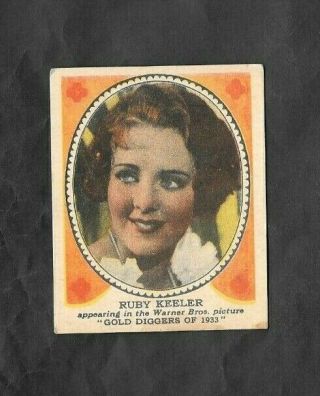 Shelby Gum 1930s (film Star) Hollywood Picture Star Card  Ruby Keeler