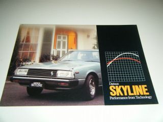 Vintage 1981 Datsun Skyline Car Dealers Brochure