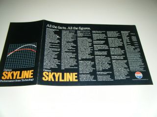 vintage 1981 DATSUN SKYLINE car dealers brochure 4
