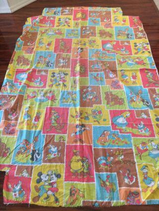 Rare Vintage Disney Twin Size Fitted Bed Sheet