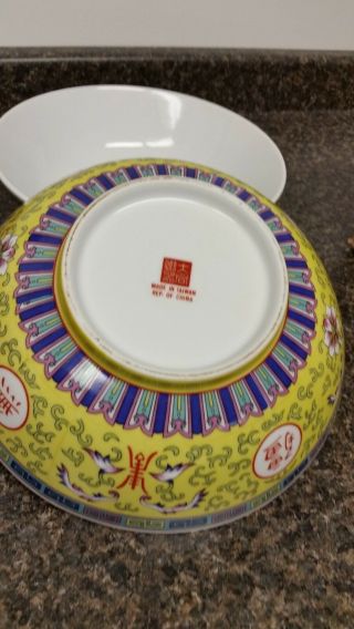 Made In Taiwan Rep.  Of China Set Of 2 - 9 5/8 " Diameter Serving Bowls