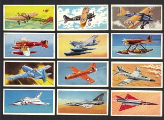 Cigarette/trade/cards.  Lyons Tea.  Wings Of Speed (aircraft).  (1961) (full Set Of 24)