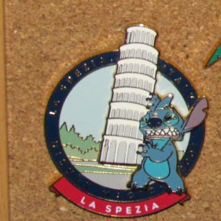 A33 Disney Pin Stitch Mediterranean Cruise Line La Spezia Italy Tower Of Pisa