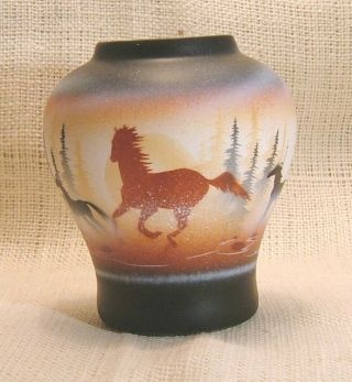Cedar Mesa Native American Handmade And Painted Pottery Born Medium Pot