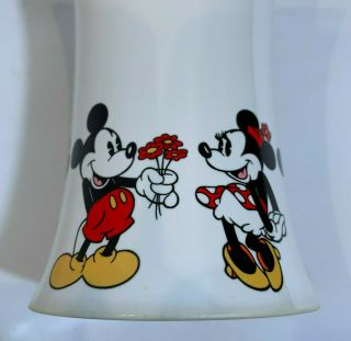 RARE / HTF - Walt Disney World Mickey & Minnie Mouse Ceramic Flower Vase 6 