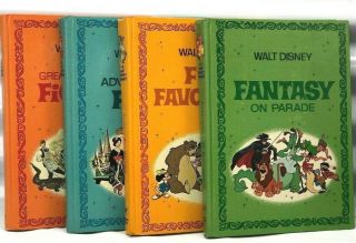 Vintage Set Of 4 Walt Disney Parade Books 1970 Golden Press