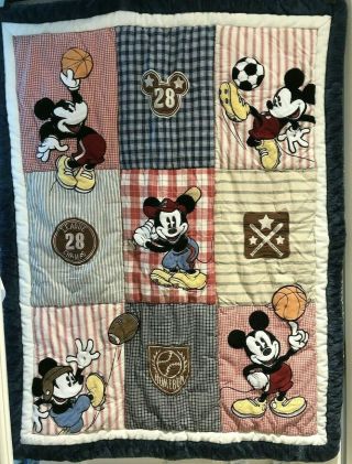Disney Baby - Mickey Mouse Crib Comforter - Sports Theme