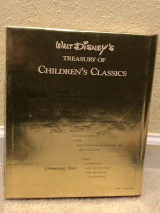 Walt Disney’s Treasury Of Children’s Classics Story Book 1978 Gold HC Abrams 2