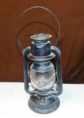 Vintage Marswells Tubular Barn Style Lantern Light Glass Globe 2 Cold Blast