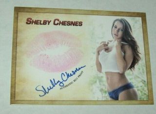 2019 Collectors Expo Bw Model Shelby Chesnes Autographed Kiss Print Card