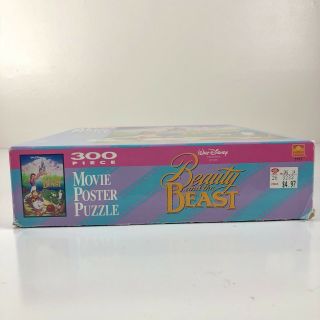 Vintage Walt Disney Beauty and the Beast Movie Poster Puzzle Complete 5157 2