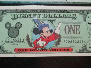 1997 Disney One Dollar Pmg Gem Unc 67 Epq 25th Anniversary $1 Bill