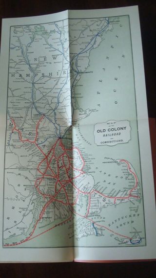 1898 OLD COLONY RAILROAD COMPANY THIRTIETH ANNUAL REPORT & Fold Out MAP 5