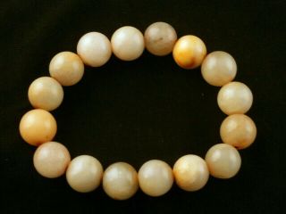 Good Quality Chinese Jade Round Beads Prayer Bracelet G142