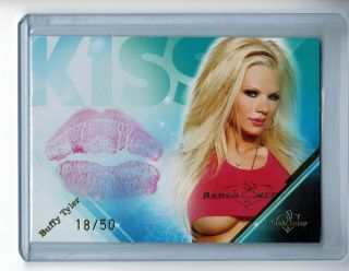 2009 Benchwarmer Limited Buffy Tyler Kiss Card Sexy Hot Gold Foil 18/50