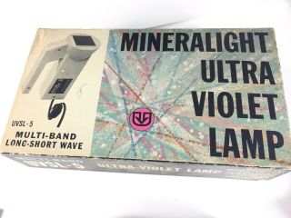 Mineralight Ultra Violet Lamp Light Kit Uvsl - 5 Long - Short Wave Uv Rocks W/ Books