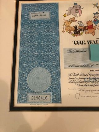 The Walt Disney Company - One Share - (1) Certificate of Stock - 1993 5