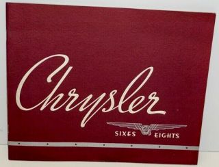 Original1936 Chrysler Sixes Eights Car Sales Color Brochure