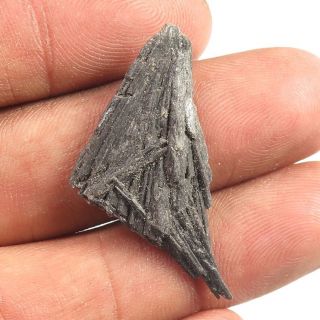 12.  60 Cts 100 Natural Black Kyanite Gemstone Fancy Rough Mineral 34x17 Mm