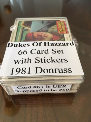 1981 Donruss DUKES OF HAZZARD Series 2 Complete Set with STICKERS 2