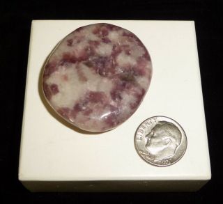Dino: Lepidolite Crystal Polished Smooth Stone,  Brazil - 30 G - Chakra Stone