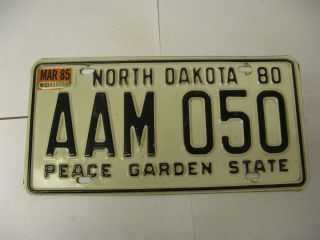 1980 80 1985 85 North Dakota Nd License Plate Aam 050