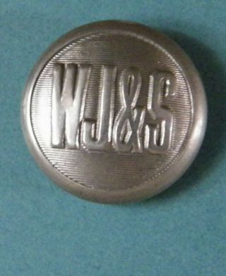 Bb West Jersey & Seashore Railroad Uniform Button Medium Nickel 1896 Die