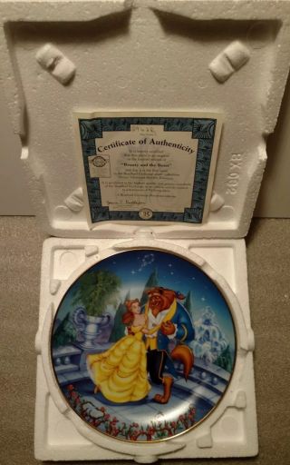 Disney Bradford Exchange Beauty & The Beast Character Hidden Treasures Plate