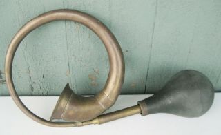 Antique Vintage Brass Squeeze Bulb Car Horn
