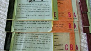 Vintage Disneyland Adult Ticket Book - A,  B,  C,  E & Magic Key Coupons