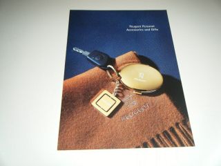 Vintage 1990s Peugeot Personal Accessories Car Dealers Sales Brochure