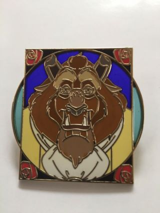 Disney Reveal Conceal Royalty Mystery Set Beauty And The Beast Stained Glass Pin
