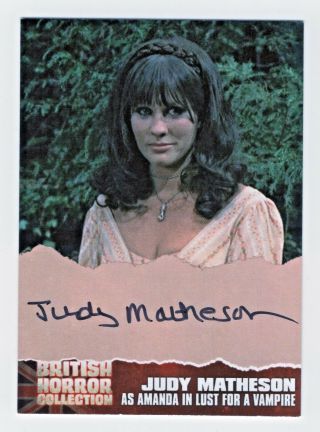 2016 British Horror Autograph Judy Matheson In Hammer Lust For A Vampire